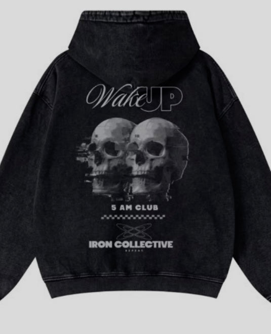 Dark grey 5am oversized hoodie