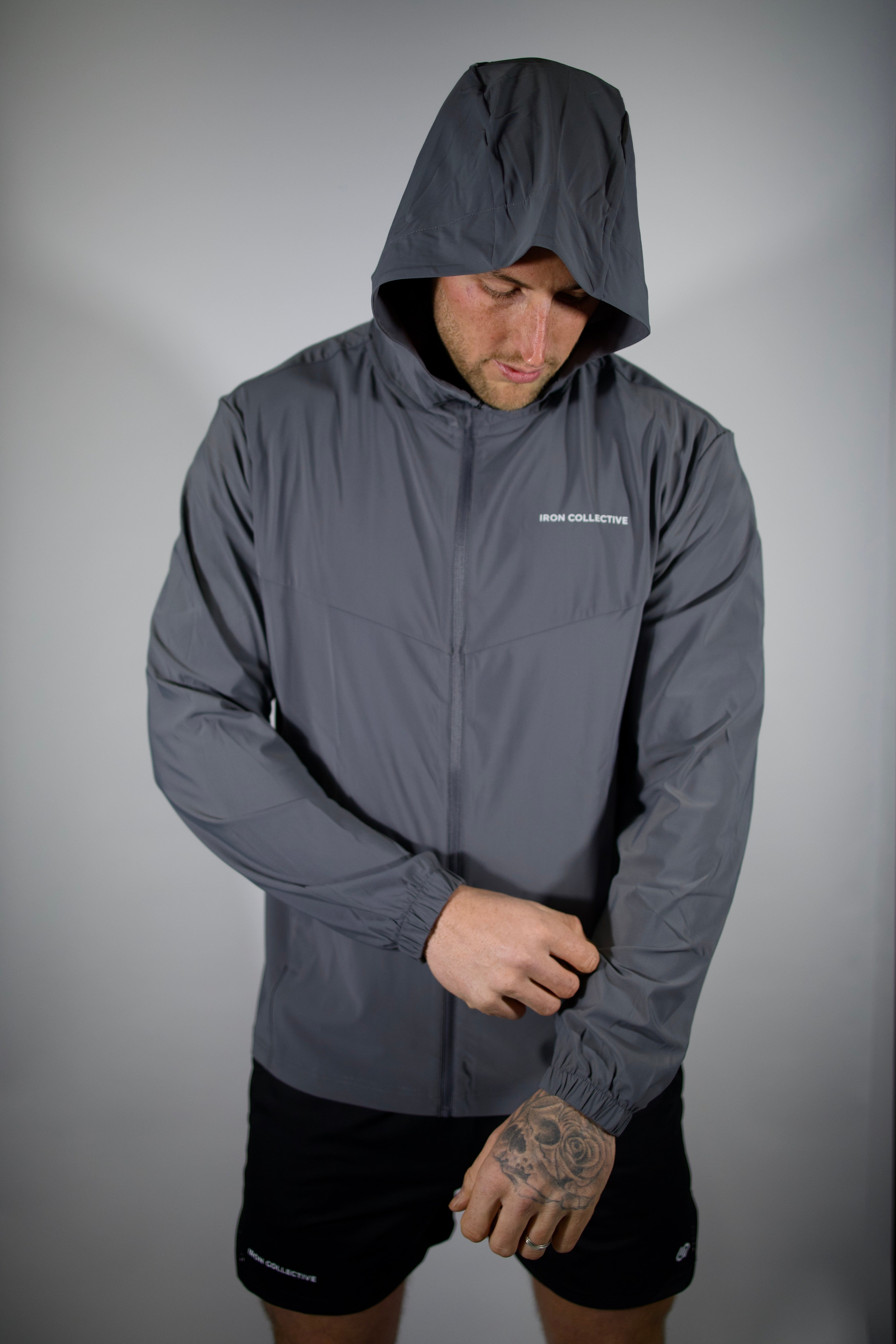 Grey full zip sports jacket