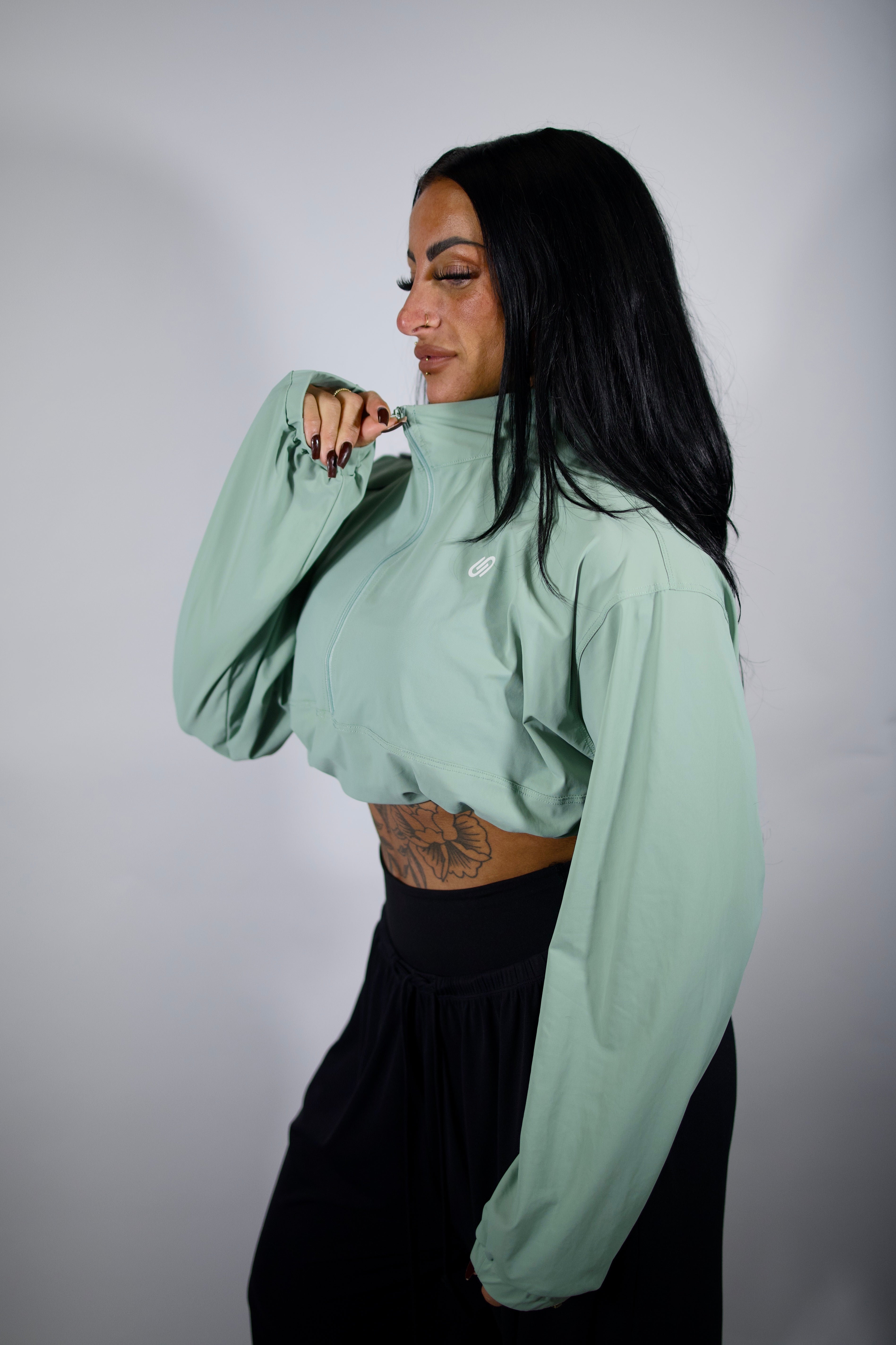 Nylon Running coat - mint